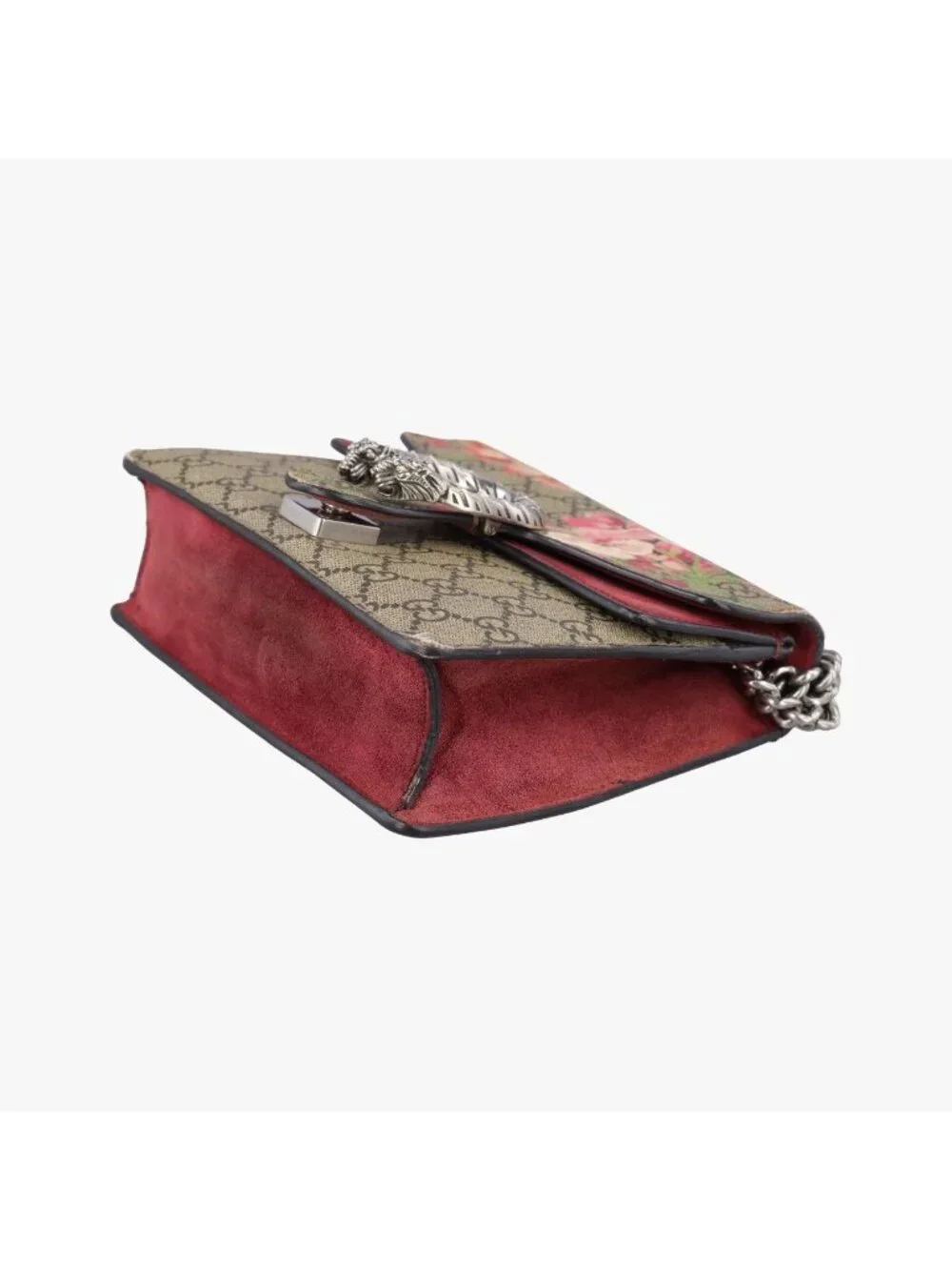 Gucci Dionysus Beige Red Multicolor Suede Shoulder Bag